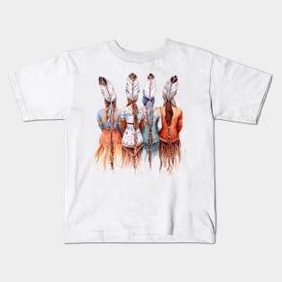 Native American Back Women #3 Kids T-Shirt